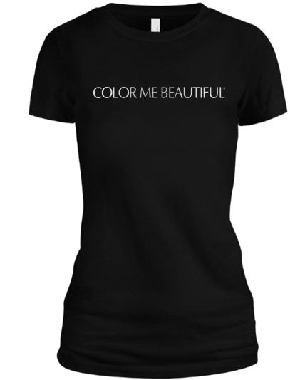 Color Me Beautiful Name Logo Black Shirt Silver Foil