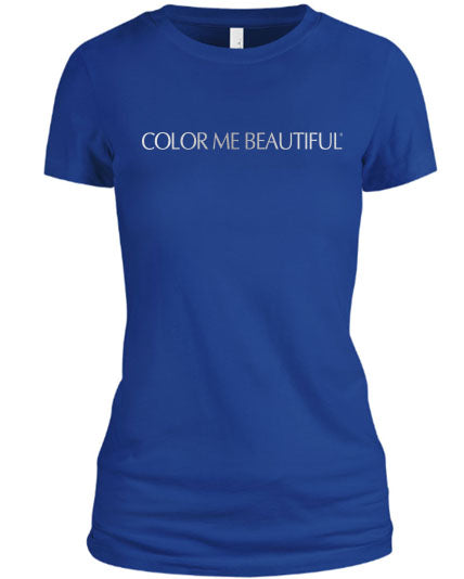 Color Me Beautiful Name Logo Royal Blue Shirt Silver Foil