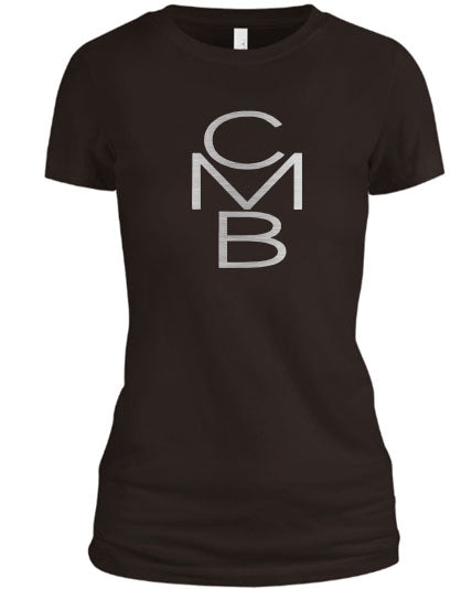 Color Me Beautiful CMB Logo Brown Shirt Silver Foil