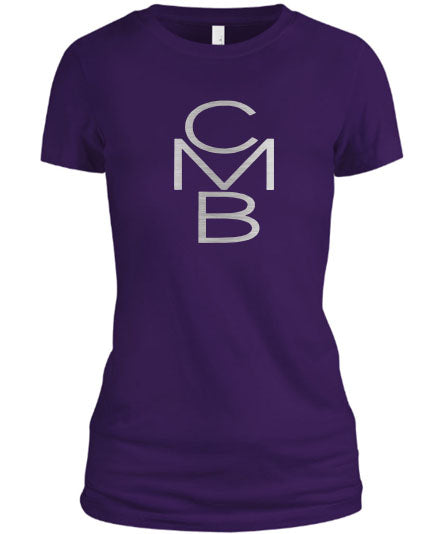 Color Me Beautiful CMB Logo Purple Shirt Silver Foil