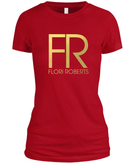 Flori Roberts FR Logo Red Shirt Gold Foil