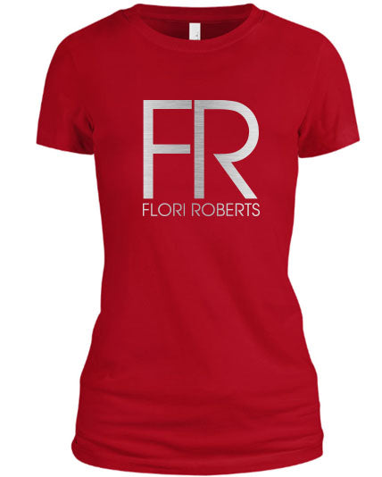 Flori Roberts FR Logo Red Shirt Silver Foil